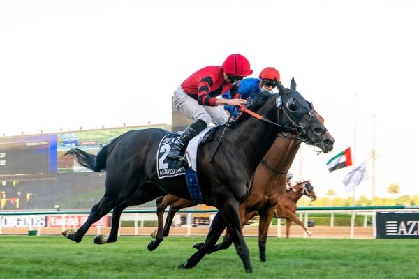 Extravagant Kid wins the Group 1 Al Quoz Sprint