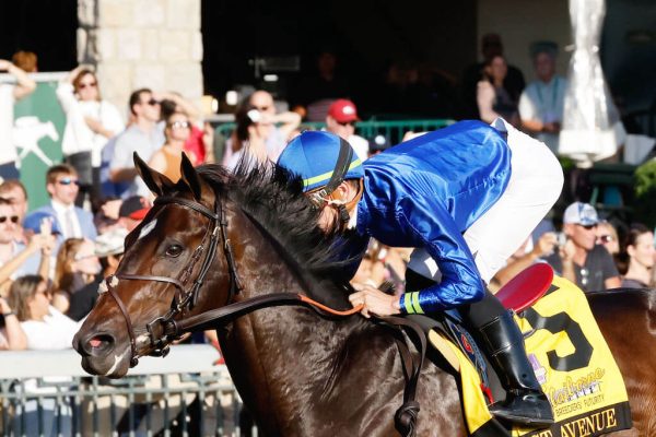 East Avenue an emphatic winner of the Grade One Claiborne Breeders' Futurity at Keeneland